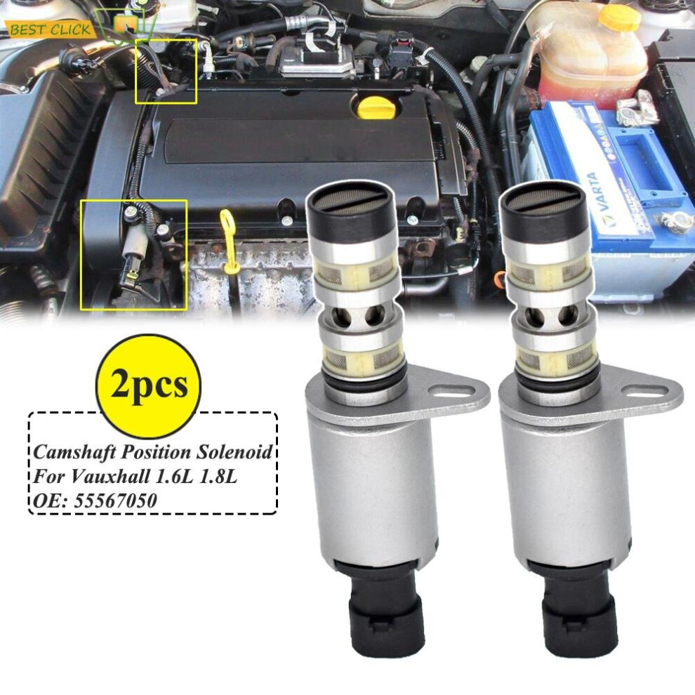2Pcs Camshaft Cam Control Solenoid Valve For Chevy Saturn Astra Pontiac 