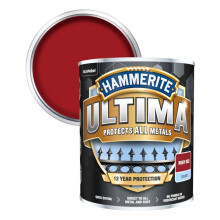 Hammerite Ultima Smooth Metal Paint 750ml Ruby Red