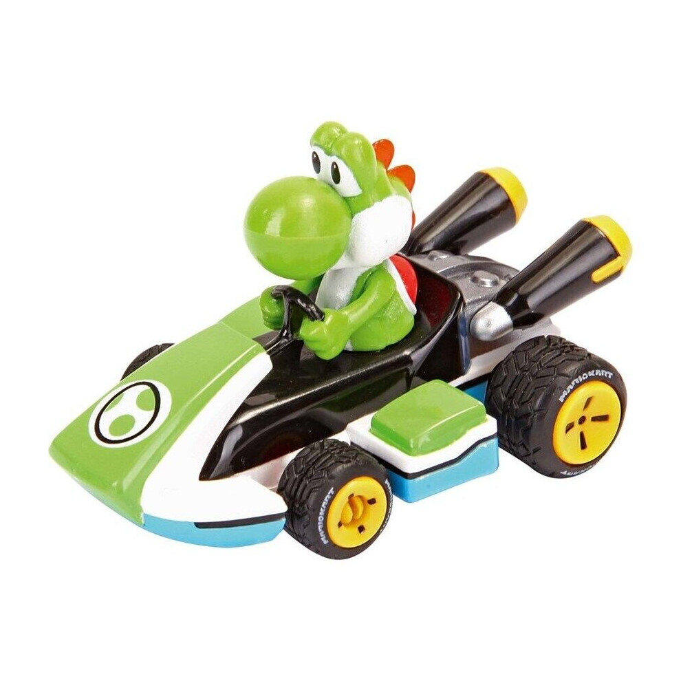 Mario Kart Pull & Speed Racer Pull Back Action Green Yoshi 1:43