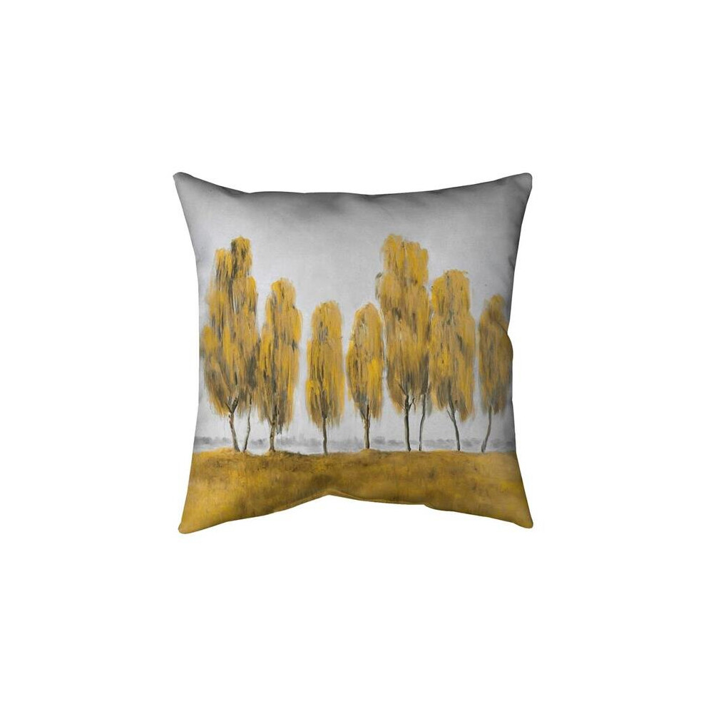 Begin Home Decor 5542-1616-LA81 16 x 16 in. Seven Abstract Yellow Trees-Double Sided Print Outdoor Pillow Cover-image-OPC-PBK7PZ8-NEW