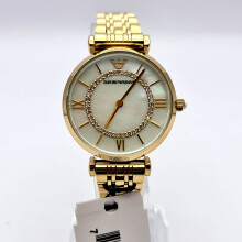 NEW EMPORIO ARMANI AR1907 YELLOW GOLD STAIINLESS STEEL WOMEN'S WATCH