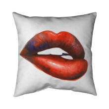 Begin Home Decor 5541-2626-MI64 26 x 26 in. Beautiful Red Mouth-Double Sided Print Indoor Pillow