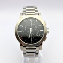 Burberry BU9351 The City Black Dial Stainless Steel Men's Watch - Chronograph, Sapphire Crystal, Swiss Quartz, 50m WR