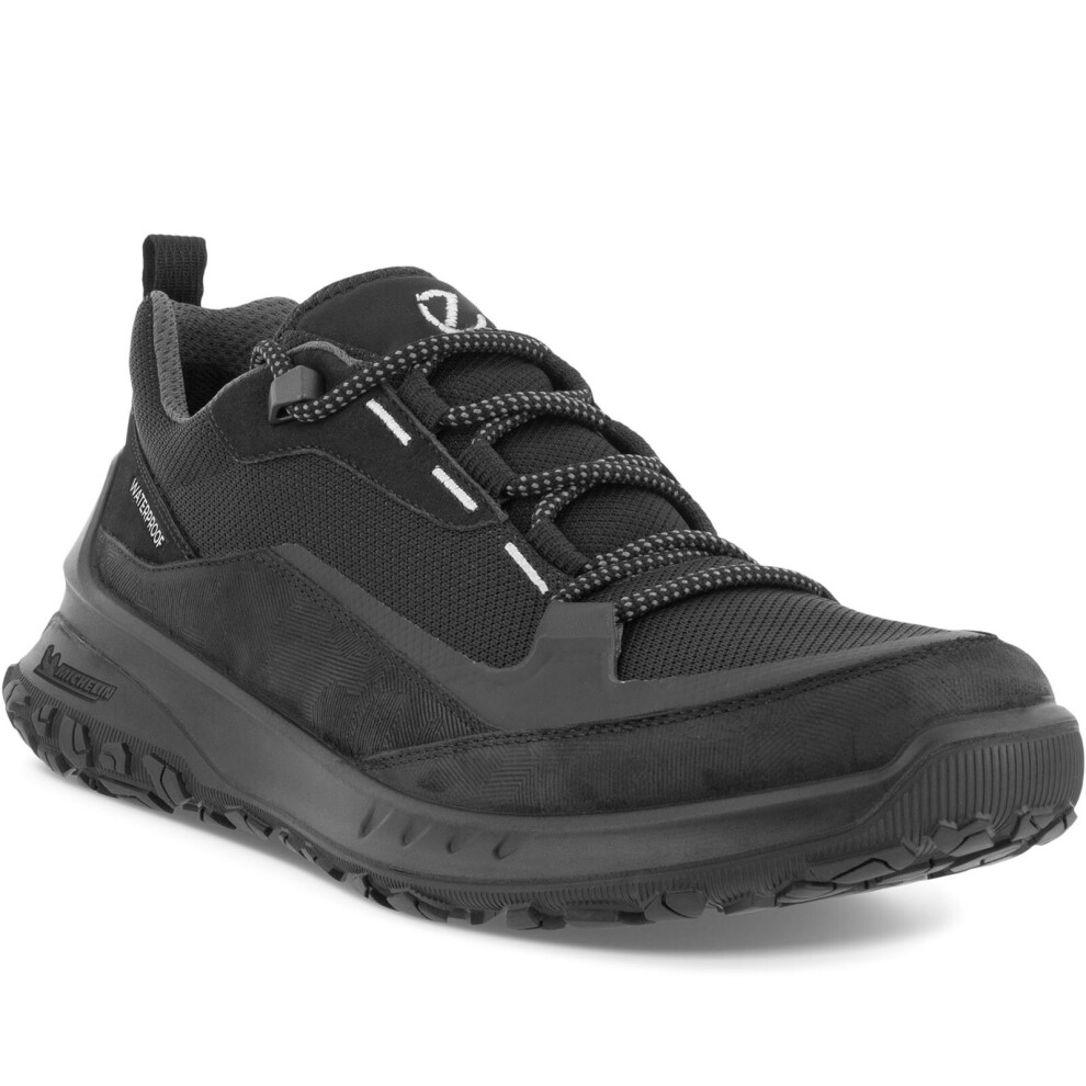 (10 (44EU), Black) ECCO Mens Ult-Trn Low Rise Leather Waterproof Walking Trainers Sneakers Shoes
