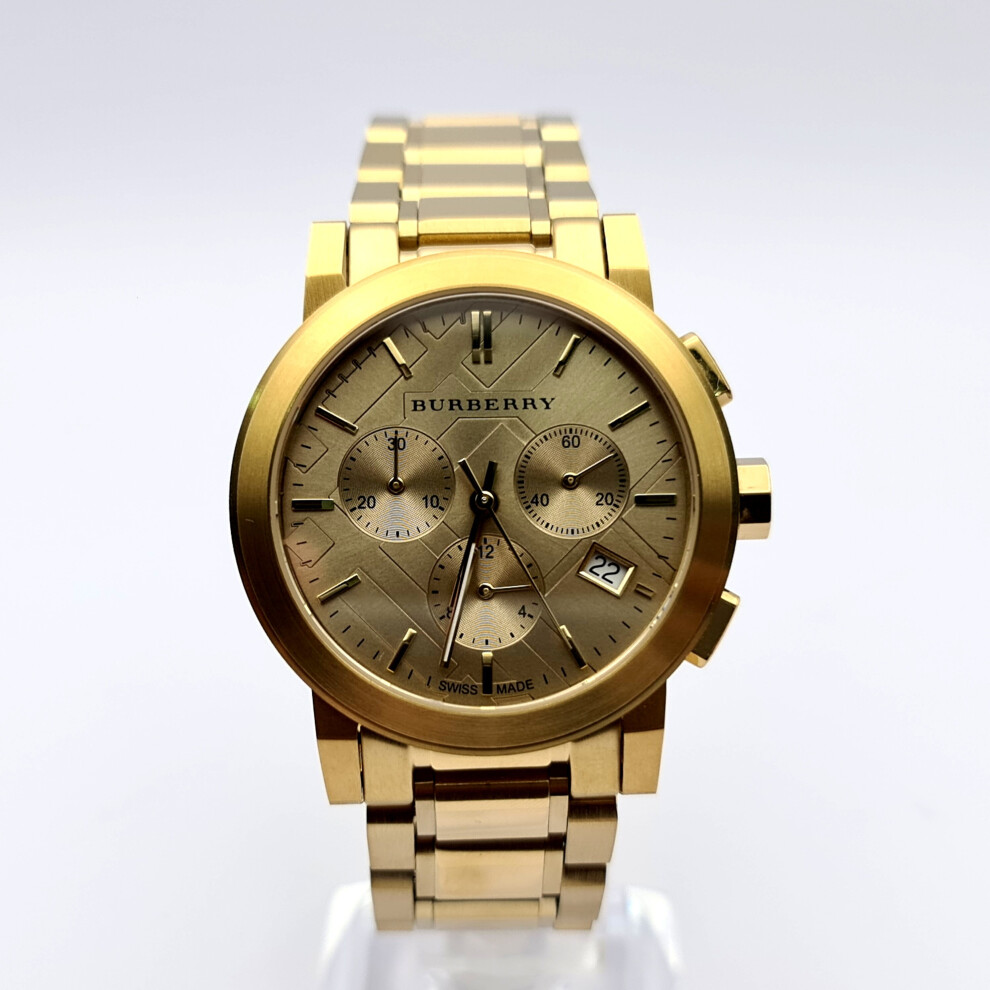 Burberry gold watch womens best sale