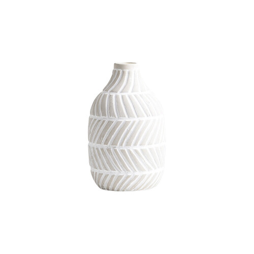 Living And Home (White) Modern Ceramic Vase Geometric Flower Pot Basket Home Decor 1
