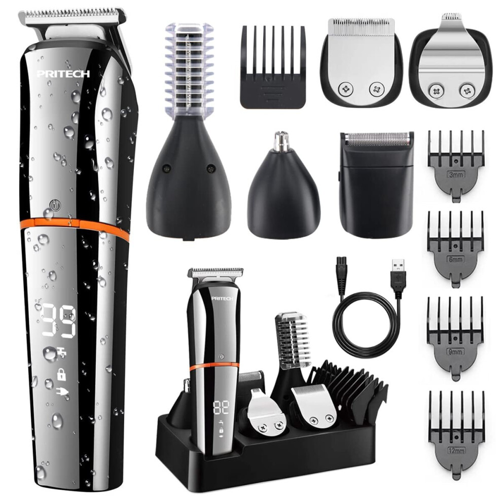 6 in 1 Mens Electric Shaver Professional Hair Clipper Beard Trimmer