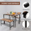 ELECWISH (Brown: 2 Chairs + 1 Bench) 3/4pcs Dining Table Set 2 Chair Dining Table Bench 5