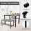 ELECWISH (Grey: 2 Chairs + 1 Bench) 3/4pcs Dining Table Set 2 Chair Dining Table Bench 4