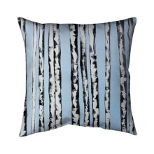 Begin Home Decor 5541-2626-LA52 26 x 26 in. Birches on A Blue Background-Double Sided Print Indoor Pillow
