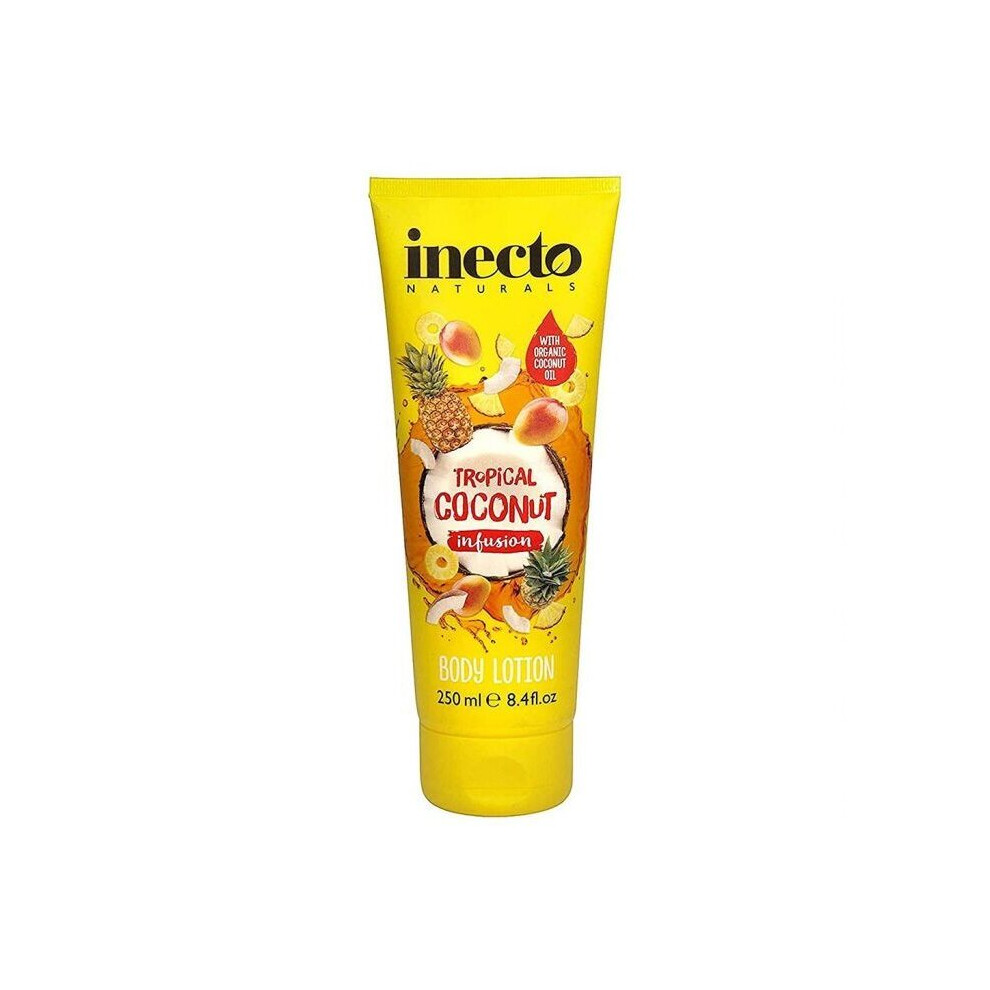 Inecto Naturals Tropical Coconut Infusion Body Lotion 250 mL â Fast-Absorbing, Hydrating Coconut Oil Moisturizer