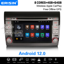 Octa-Core Android 12.0 64GB Fiat Bravo Car Stereo WiFi CarPlay DAB+ Satnav OBD2 TPMS Bluetooth IPS