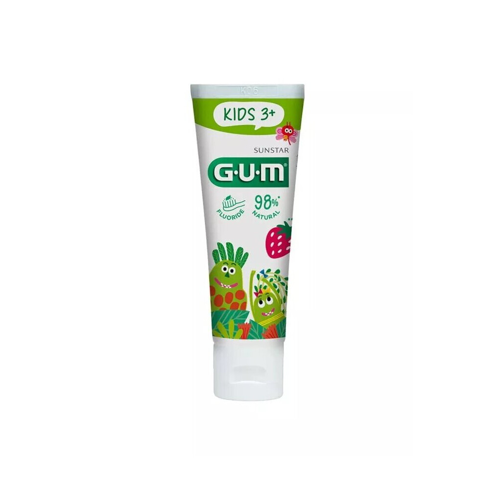 Best Sunstar Gum Kids 3+ Years Toothpaste, Strawberry Flavour 50ml