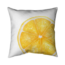 Begin Home Decor 5541-2626-GA75 26 x 26 in. Lemon Slice-Double Sided Print Indoor Pillow