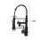 Living And Home (Black) Stainless Steel Kitchen Faucet with Pull Down Spring Spout and Pot Filler 4