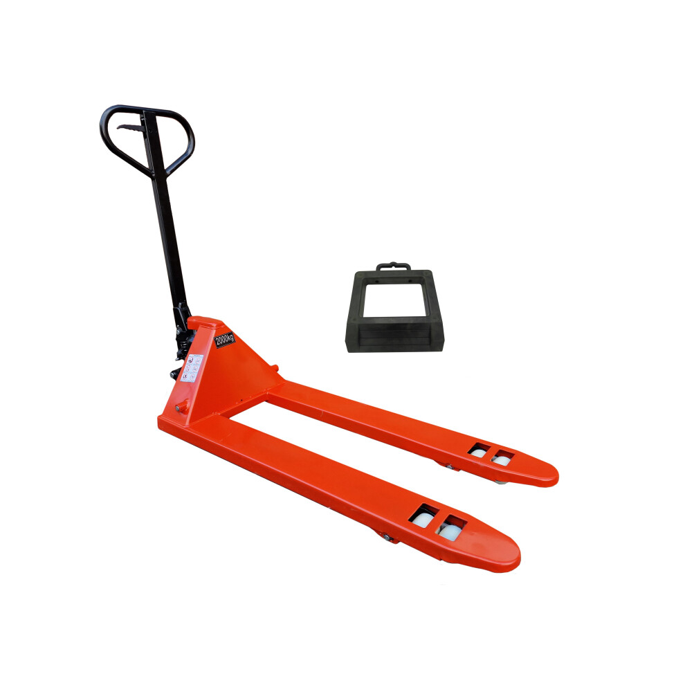 Hand Pump Pallet Truck Jack with Chock 2 Ton (Euro Manual Trolley)