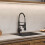 Living And Home (Black) Stainless Steel Kitchen Faucet with Pull Down Spring Spout and Pot Filler 2