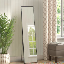 (Black) Modern Slim Frame Full Length Mirror