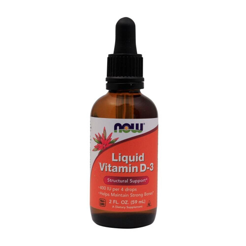Now Liquid Vitamin D-3 Strong Bones Supplement Bone & Immunity - 60ml