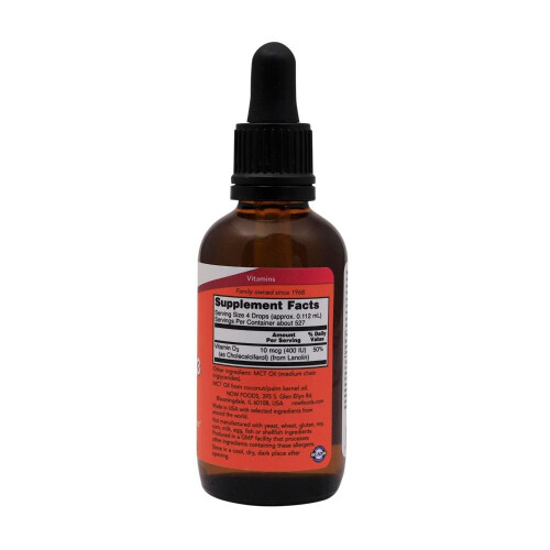 Now Liquid Vitamin D-3 Strong Bones Supplement Bone & Immunity - 60ml 1