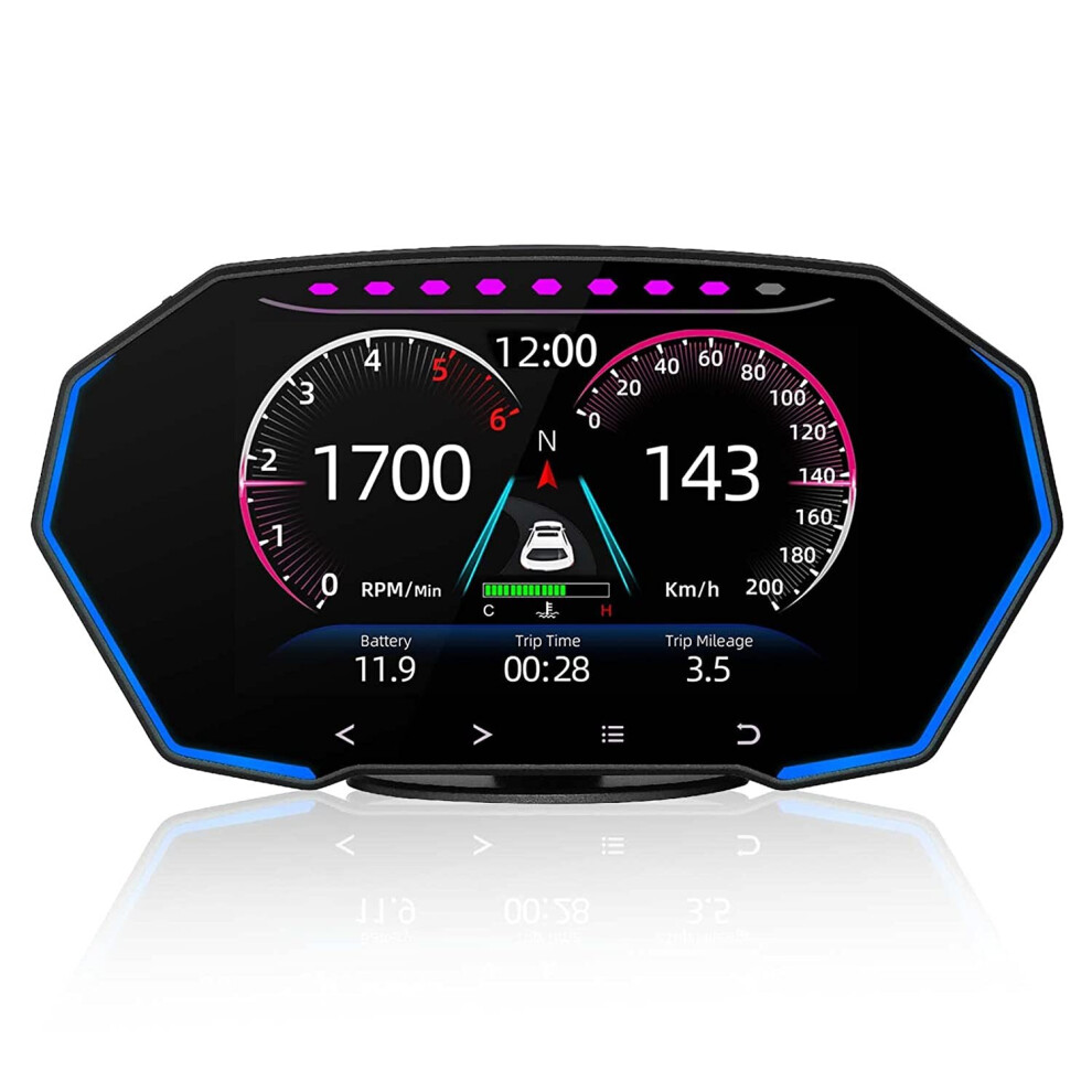F11 Digital Obdii Speedometer Car Hud With Obd2/Euobd Interface Plug And Play Hud With Vehicle Speed Km/H Mph Rpm Clock Overspeed Warning 716709399405