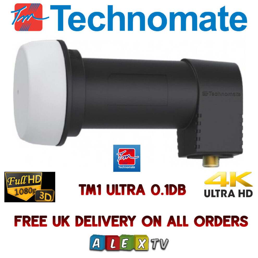 Technomate TM-1 Ultra Super High Gain 0.1dB Single Satellite LNB HD 4K UHD Ready