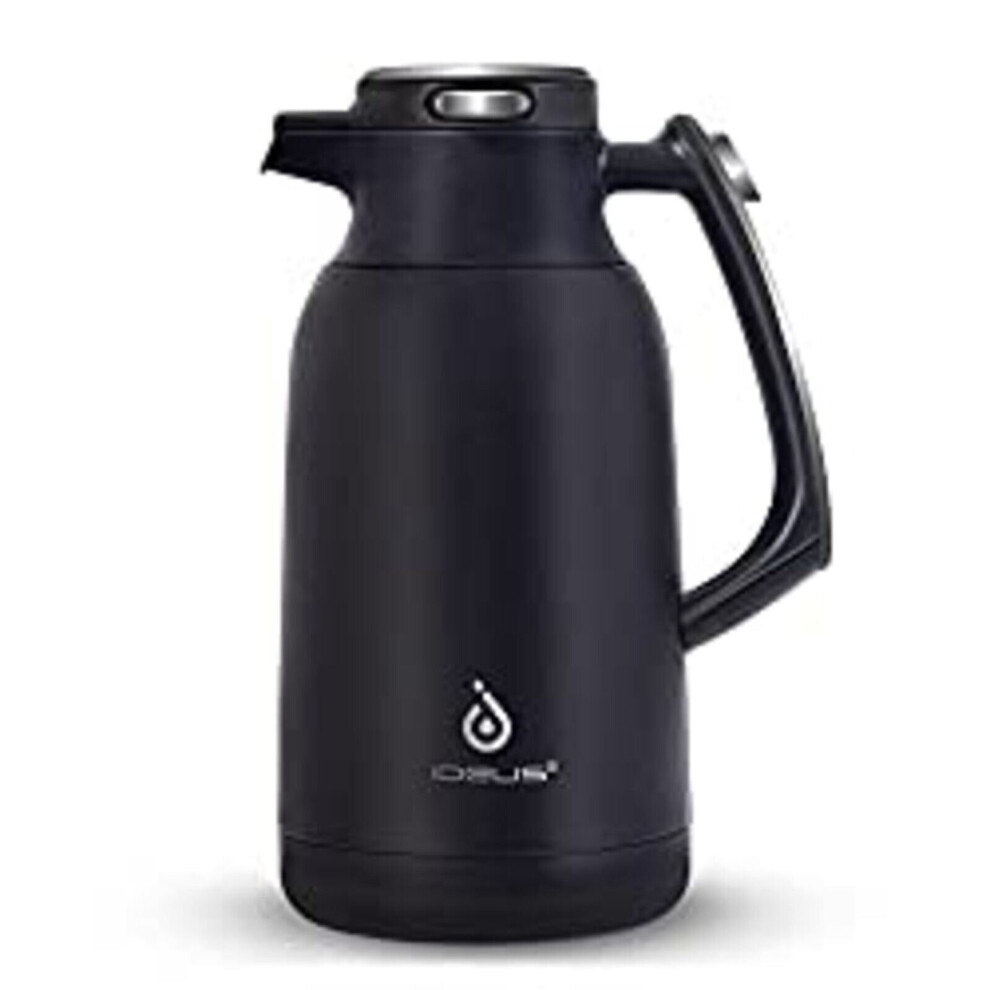 IDEUS 68 oz Stainless Steel Thermal Coffee Carafe Dispenser BLACK SILVER