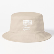 Bucket Hat Soccer Funny Art Level Of Soccer for Women Adult in 10 Stylish Colors