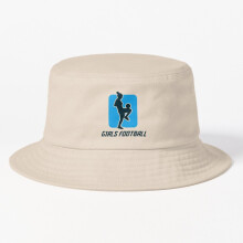 Bucket Hat Girl's football with football player doing juggling ball Adult in 10 Stylish Colors