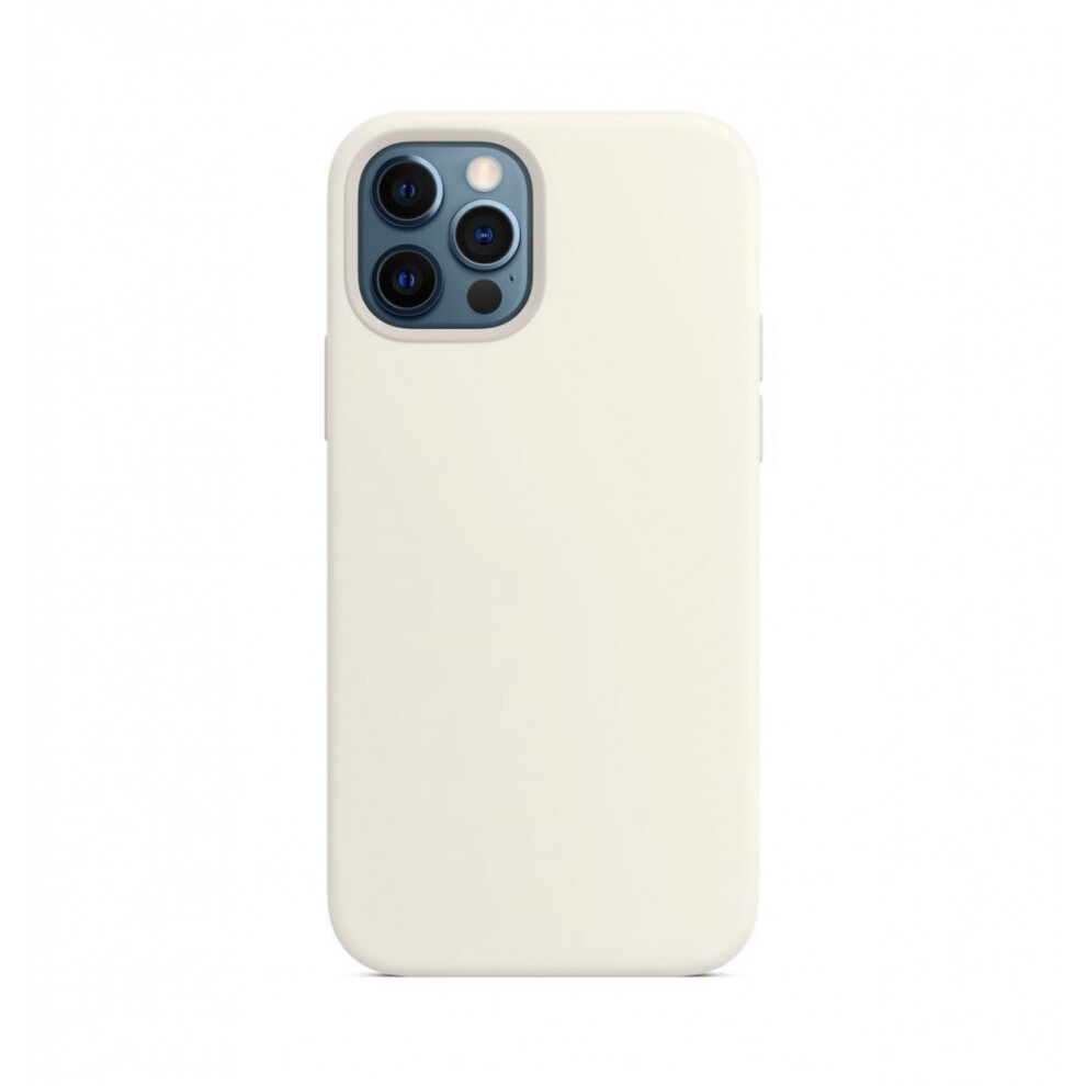 Case For IPhone 12 Pro Max,Liquid Silicone Rubber Shockproof Case For Apple iPhone 12 Pro Max (White)