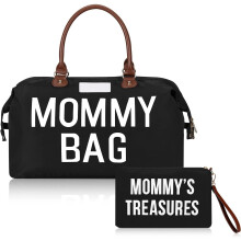Baby Diaper Bag Mommy Bags for Hospital & Functional Large Baby Diaper Travel Bag for Baby Care (Black)