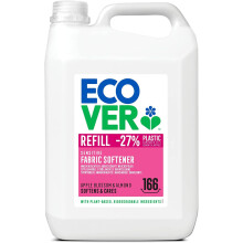 Ecover Fabric Softener Refill 5L Apple Blossom & Almond - Palm Oil Free, Plant-Based, 166 Wash, 27% Less Plastic