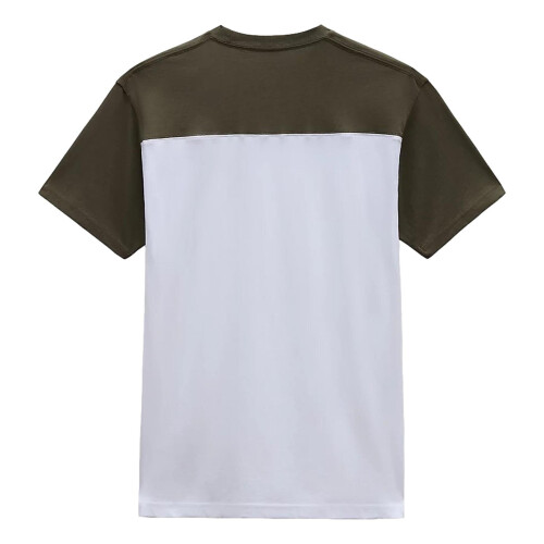 Vans Vans Script Crew Block Short Sleeved T-Shirt - White / Grape Leaf