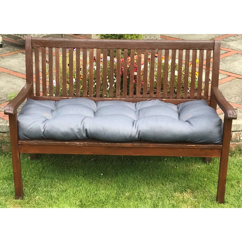 (4ft (122cm x 46cm), Grey) GARDEN BENCH CUSHION, PLUMP FILLED For Comfort-image-OPC-PBKBVNY-NEW