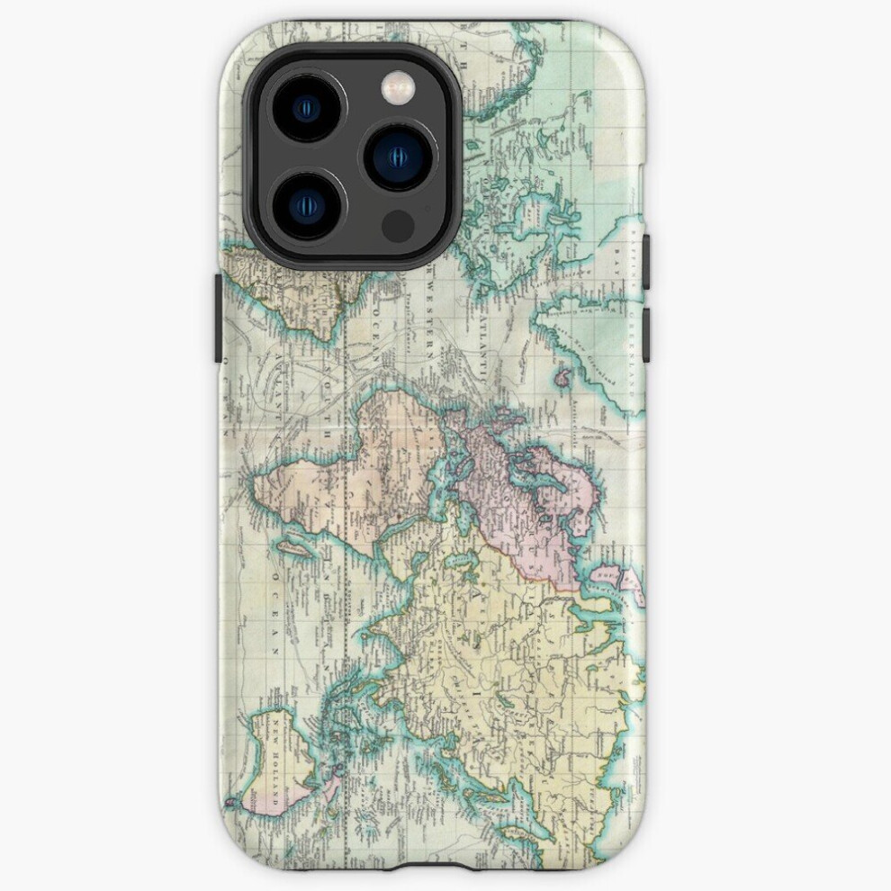 Phone Case Vintage Map Of The World (1801) For Iphone Samsung 14 13 12 11 Plus Pro Max Galaxy S23 S22 Ultra Note 20 10 4961739608553
