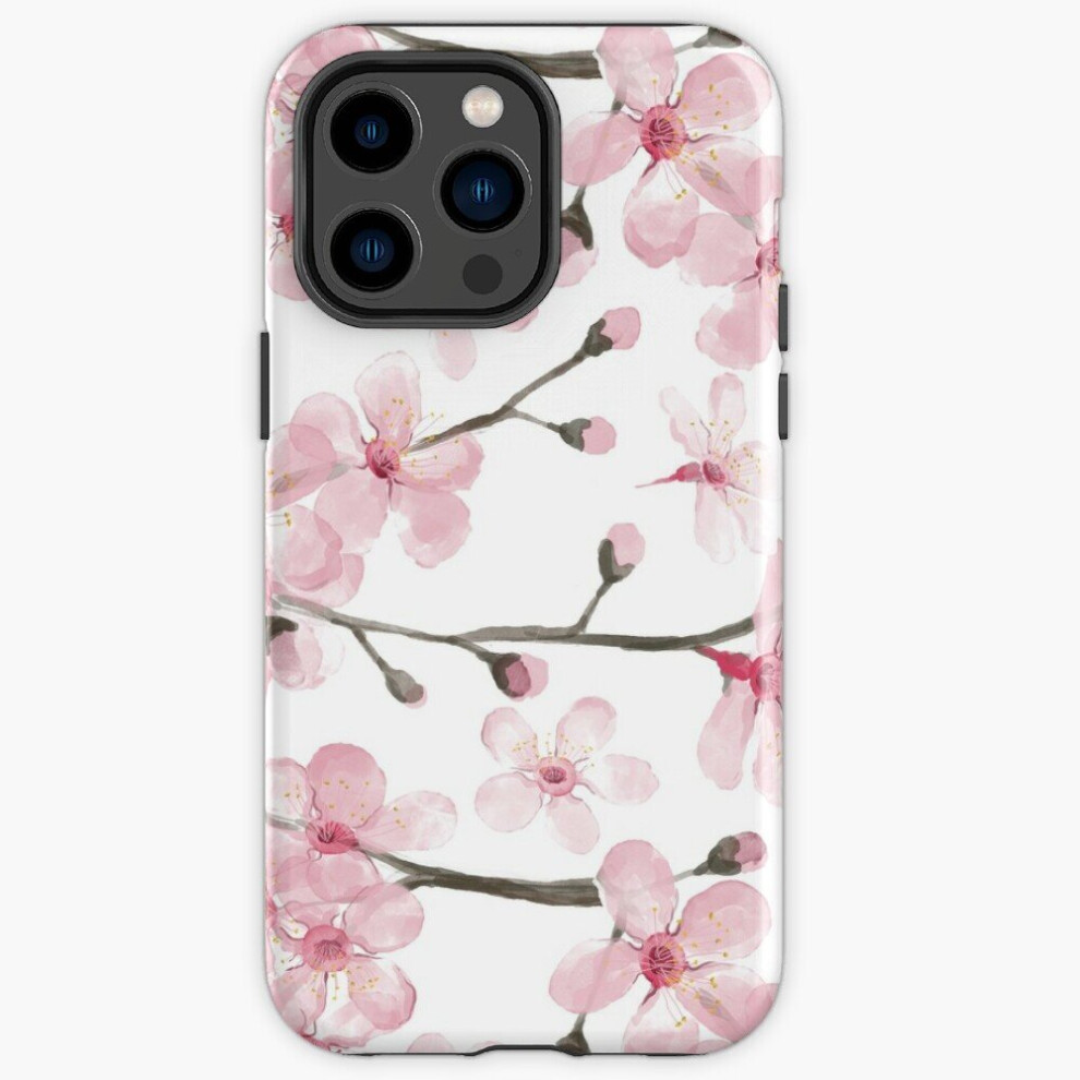 Photos - Case Phone  Cherry Blossom watercolor fashion home decor by Magenta Rose for iPhone Samsung 14 13 12 11 Plus Pro Max Galaxy S