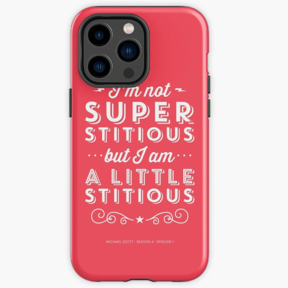 Phone Case The Office Dunder Mifflin Michael Scott Quote - Superstitious For Iphone Samsung 14 13 12 11 Plus Pro Max Galaxy S23 S22 Ultra Note 20 10 4961739656547