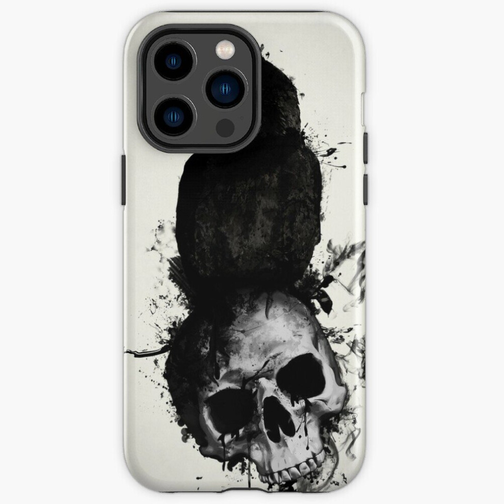 Photos - Case Phone  Raven and Skull for iPhone Samsung 14 13 12 11 Plus Pro Max Galaxy S23 S22 Ultra Note 20 10