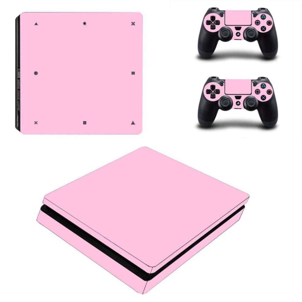 Pure Pink Color PS4 Slim Sticker Play station 4 Skin Sticker Decal For