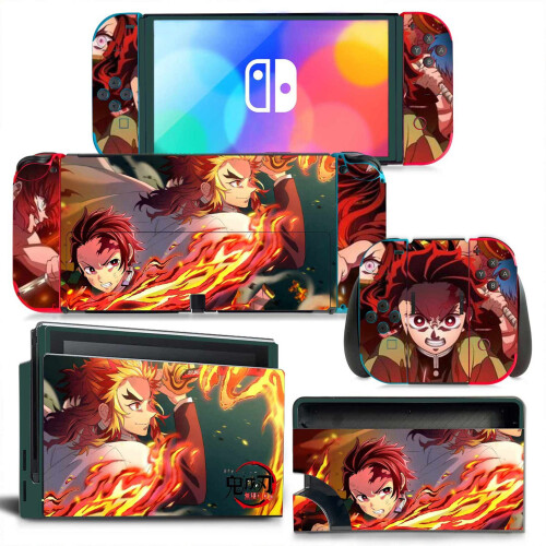 Anime Demon Slayer Skin Cover Sticker Decal for Nintendo Switch OLED ...