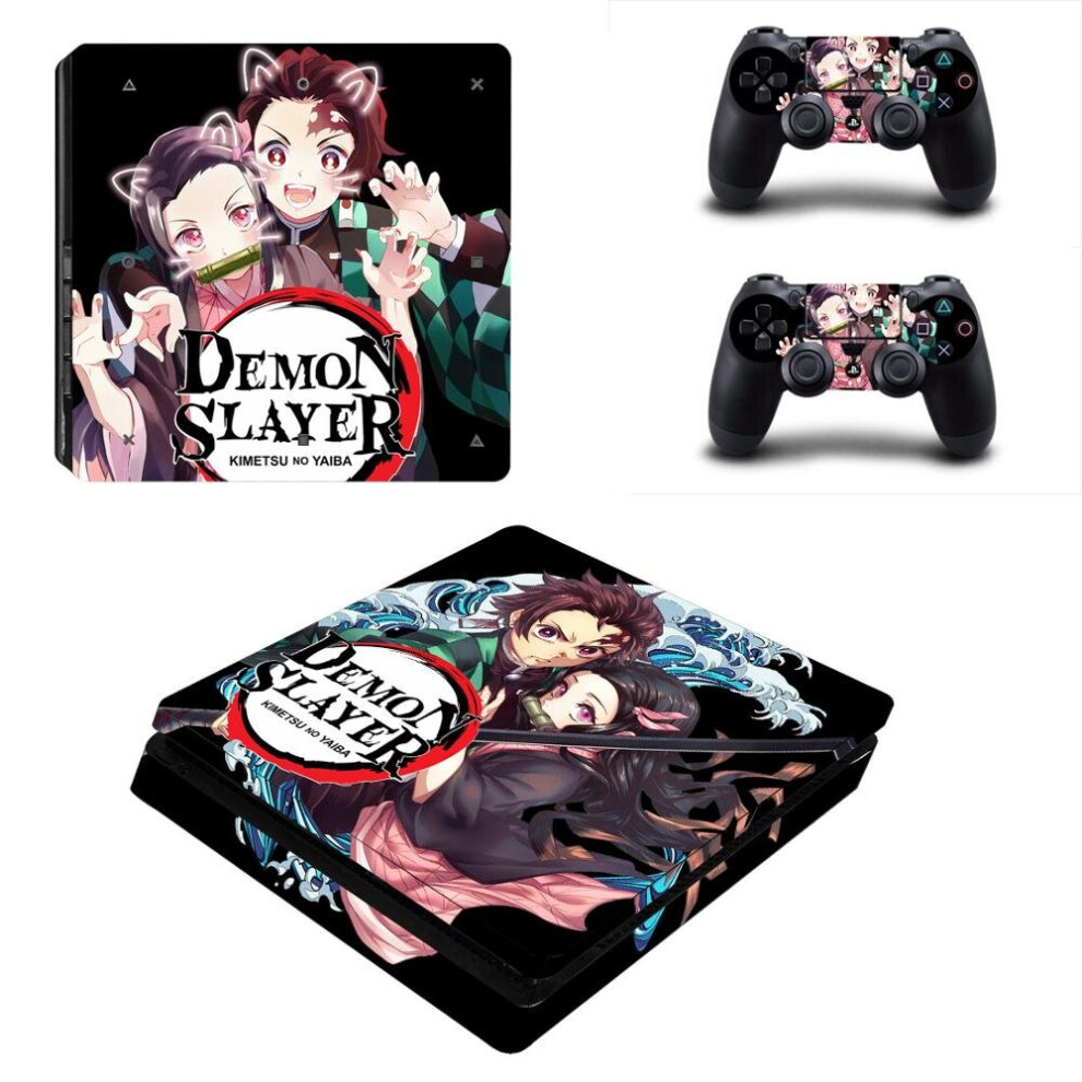 Demon Slayer PS4 Slim Stickers Play station 4 Skin Sticker Decals For