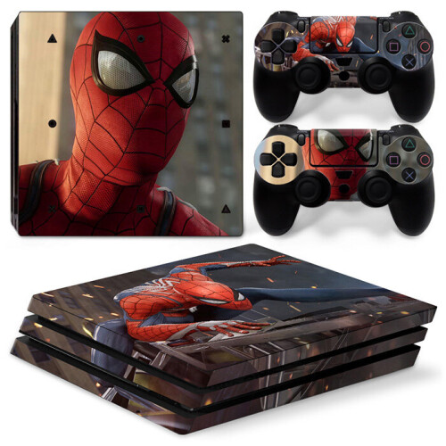 Marvel Spider Man Lron Man Skin Sticker For Ps4 Slim Console And 2 