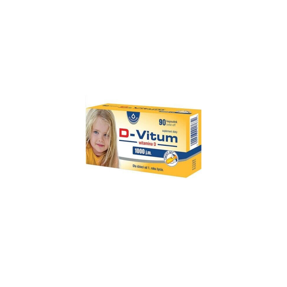 Oleofarm D-Vitum Vitamin D 1000Iu - 90Twist Off Capsules