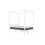 Birlea Four Poster Bed King Size Birlea Mercia White 5Ft Solid Pine Frame Canopy 1