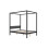 Birlea Four Poster Bed Double Birlea Mercia Black 4FT6 Solid Pine Frame Canopy 9