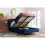 Birlea Blue Double Ottoman Bed Frame 4FT6 Fabric Storage Bed Birlea Lottie Fan Design 2