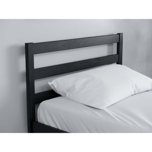Birlea Black Single Bed Frame 3FT Bedstead Birlea Luka Solid Pine Traditional Design 2