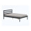 Birlea Black Double Bed Frame 4FT6 Bedstead Birlea Luka Solid Pine Traditional Design 1