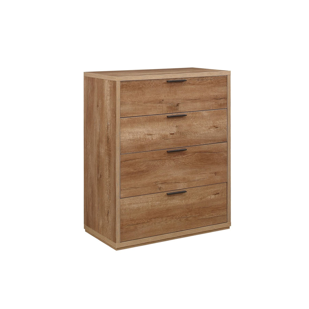 Chest of Drawers Oak Birlea Stockwell Rustic 4 Urban Industrial design