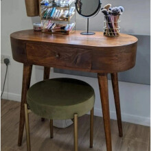 Mid Century Console Table Nordic Vanity Unit Vintage Solid Wood Dressing Desk